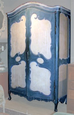 Lot 627 - Provincial Louis XV Style Painted Armoire