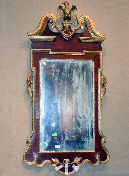 Lot 562 - George III Style Partial Gilt Mahogany Mirror