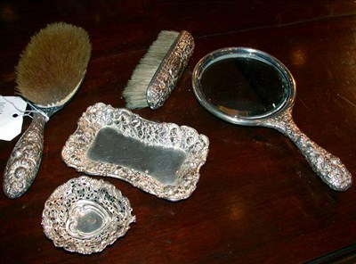 Lot 429 - Group of Five Sterling Silver Vanity Articles