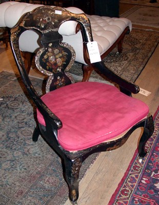 Lot 401 - Victorian Mother-of-Pearl Inlaid Ebonized...