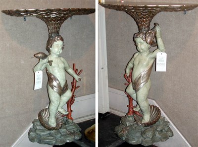 Lot 308A - Pair of Continental Rococo Style Painted...