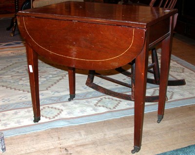 Lot 128 - Georgian Style Inlaid Mahogany Pembroke Table
