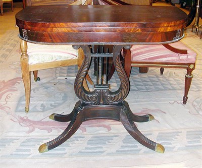 Lot 572 - Federal Style Mahogany Fold-Over Card Table...