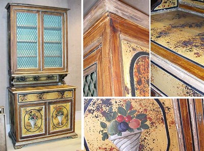 Lot 571 - Continental Provincial Polychrome Painted...