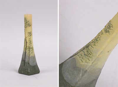 Lot 2483 - Legras Enamel Decorated Glass Vase Of tapered...