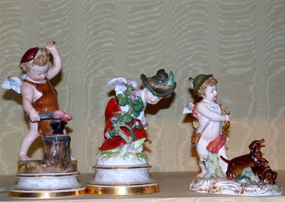Lot 318 - Group of Three Meissen Porcelain Figural...