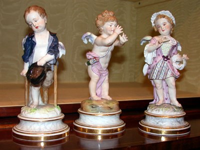 Lot 314 - Group of Three Meissen Porcelain Figural...