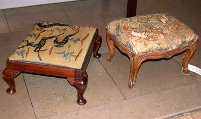 Lot 138 - Louis XV Style Stool Together with a George...