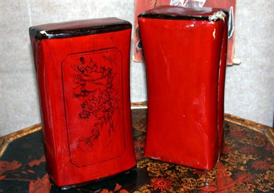 Lot 144 - Two Japanese Lacquered Pillows