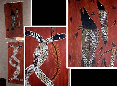 Lot 143 - Two Australian Aboriginal Bark Paintings