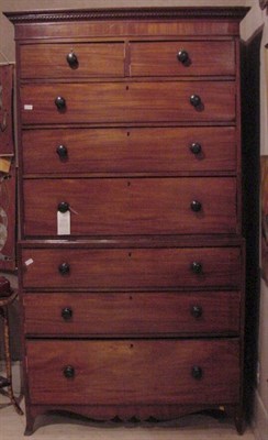 Lot 141 - Victorian Mahogany Chest on Chest 19th Century