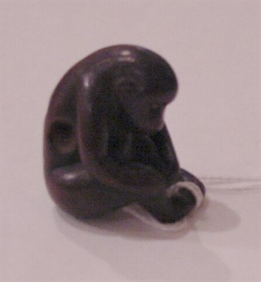 Lot 161 - Boxwood Netsuke of a Macaque 19th Century...