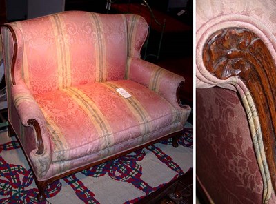 Lot 112 - George II Style Upholstered Mahogany Marquise