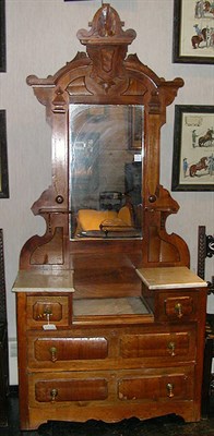 Lot 165 - Victorian Marble Top Mahogany Dressing Table