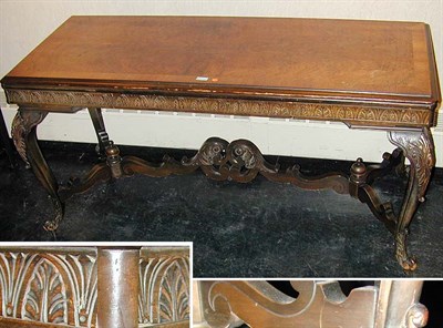 Lot 170 - Louis XV Style Mahogany and Burl-Wood Console