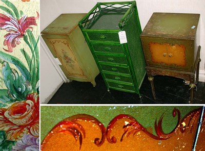 Lot 178 - Two Painted Cabinets Together with a Painted...