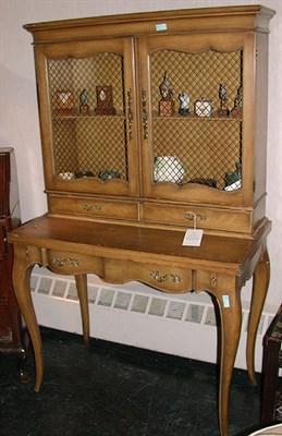 Lot 201 - Louis XV Style Painted Secretary Bookcase