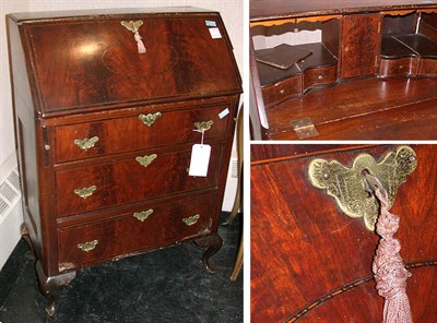 Lot 202 - Georgian Style Mahogany Slant-Front Desk