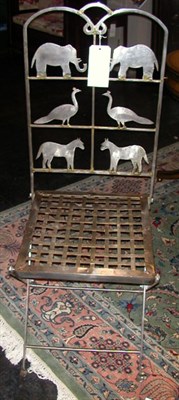 Lot 205 - Pair of Steel Folding Bistro Chairs