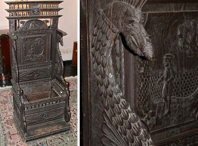Lot 208 - Baroque Style Walnut Hall Chair