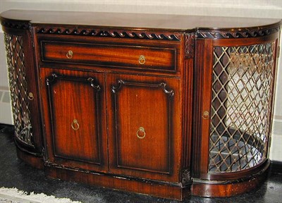 Lot 215 - Regency Style Mahogany Bow-Front Credenza
