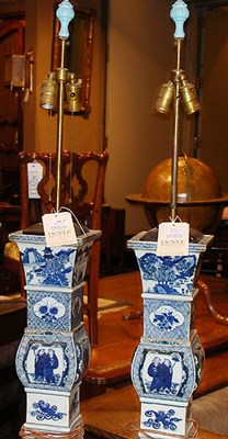 Lot 280 - Pair of Chinese Blue and White Porcelain Vases