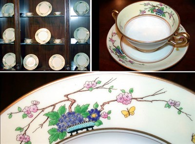 Lot 224 - Lenox Gilt and Floral Decorated Porcelain...