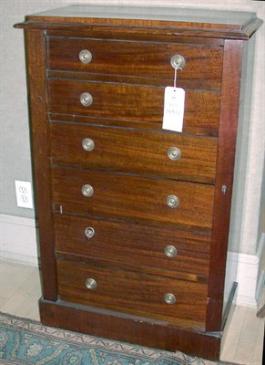 Lot 238 - Empire Style Mahogany Lock-Side Chest of Drawers