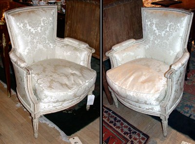 Lot 243 - Pair of Louis XVI Style Painted and...
