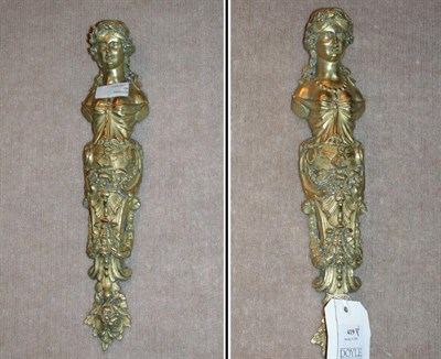 Lot 419 - Pair of Empire Style Gilt-Bronze Wall Brackets
