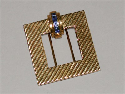 Lot 123 - Gold Clip 14 kt. yellow gold, with calibre-cut...