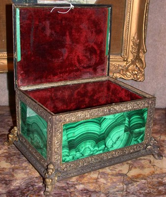 Lot 89 - Napoleon III Silvered Bronze and Malachite...