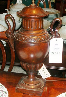 Lot 575 - Regency Style Treen Lamp