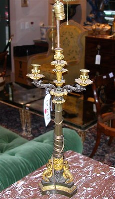 Lot 618 - Empire Style Gilt and Patinated-Bronze...