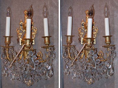 Lot 251 - Pair of Louis XVI Style Gilt-Bronze...