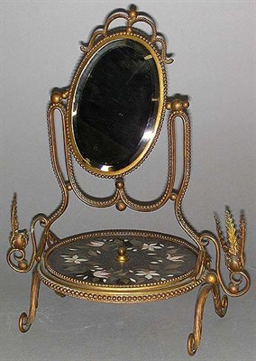 Lot 335 - Italian Gilt-Metal Mounted Pietra Dura Shaving...