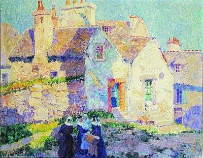 Lot 104 - Sigurd Skou 1878-1929 UNDER THE CHURCH TOWER...