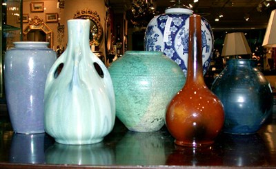 Lot 308 - Miscellaneous Group of Five Art Pottery Vases