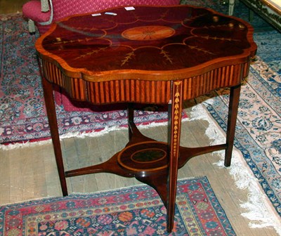 Lot 321 - Edwardian Satinwood Inlaid Mahogany Side Table...