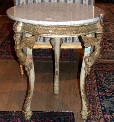 Lot 322 - Neoclassical Style Ivory Painted Gueridon The...