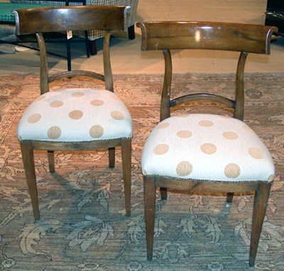 Lot 2603 - Set of Six Biedermeier Birch Side Chairs