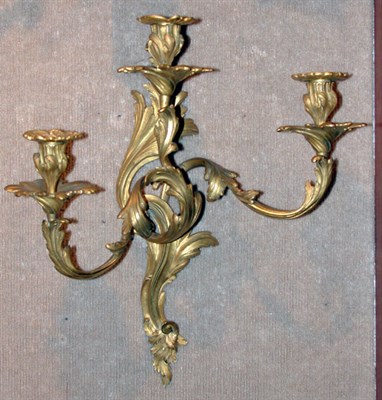 Lot 2631 - Pair of Louis XV Style Gilt-Metal Sconces
