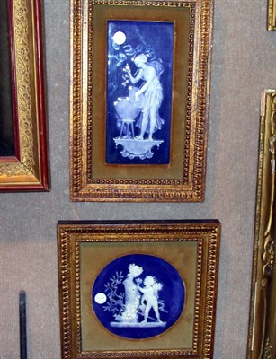 Lot 342 - Group of Four Pate sur Pate Porcelain Plaques...