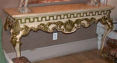 Lot 621 - Georgian Style Painted and Gilt Decorated Console