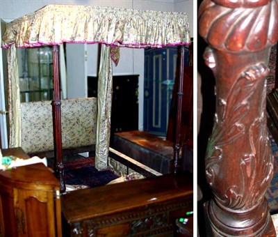 Lot 363 - George III Mahogany Tester Bedstead 18th...