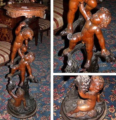 Lot 302 - Rococo Style Figural Carved Pine Jardiniere...