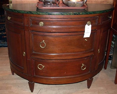 Lot 231 - Louis XVI Style Mahogany Demilune Cabinet