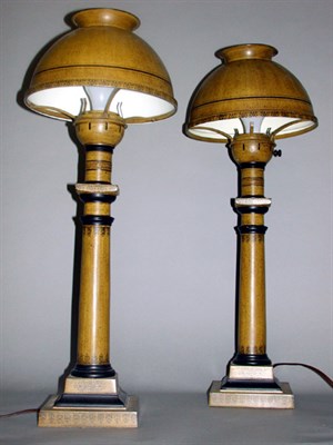 Lot 501 - Pair of Tole Painted Lamps