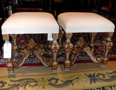 Lot 483 - Pair of Renaissance Revival Painted and Parcel...