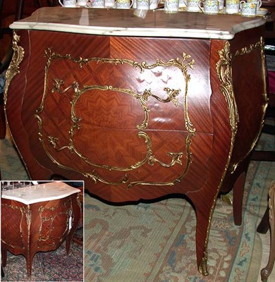 Lot 194 - Pair of Louis XVI Style Marble Top Mahogany...